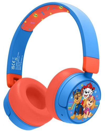 Dječje slušalice OTL Technologies - Paw Patrol, bežične, plavo/narančaste - 1