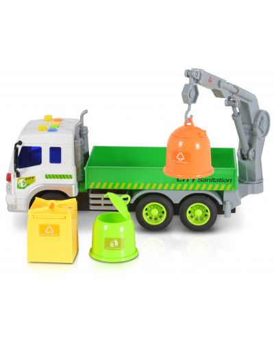 Dječja igračka Moni Toys - Kontejnerski kamion i dizalica, 1:16 - 4