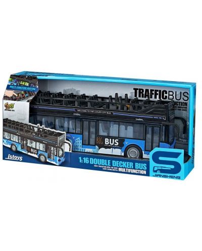 Dječja igračka Raya Toys - Autobus na kat, Traffic Bus, 1:16 - 1