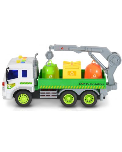 Dječja igračka Moni Toys - Kontejnerski kamion i dizalica, 1:16 - 2