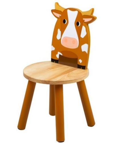 Dječja drvena stolica Bigjigs – Krava - 1