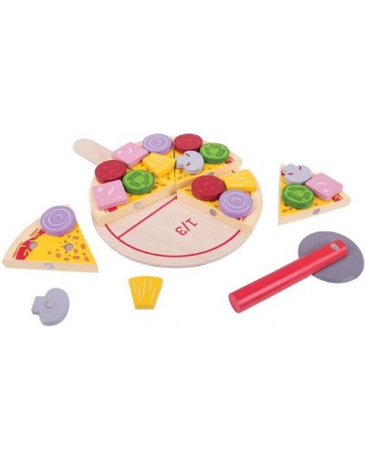 Dječja drvena igračka Bigjigs – Pizza - 3