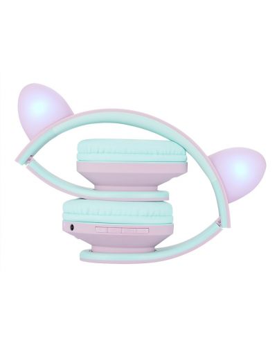 Dječje slušalice PowerLocus - P2,  Ears, bežične, ružičasto/zelene - 3