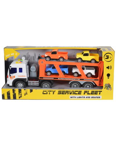 Dječja igračka Moni Toys - Autotransporter sa zvukom i svjetlom, 1:16 - 1