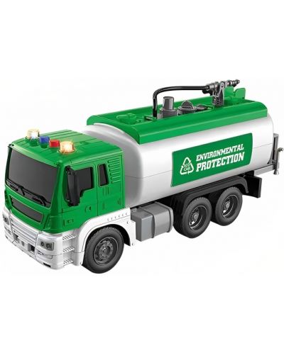 Dječja igračka Raya Toys Truck Car - Vodonoša, 1:16, sa specijalnim efektima, zelena - 1