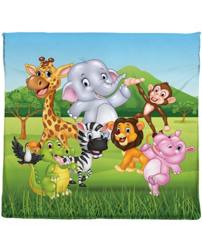 Dječji prijenosni krevetić za igru Chipolino - Pop Up, Džungla, siva - 4