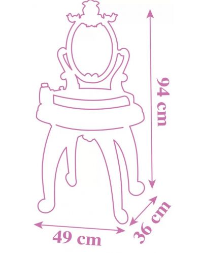 Dječji toaletni stol 2 u 1 Smoby Disney Princess - Frizerski salon - 7