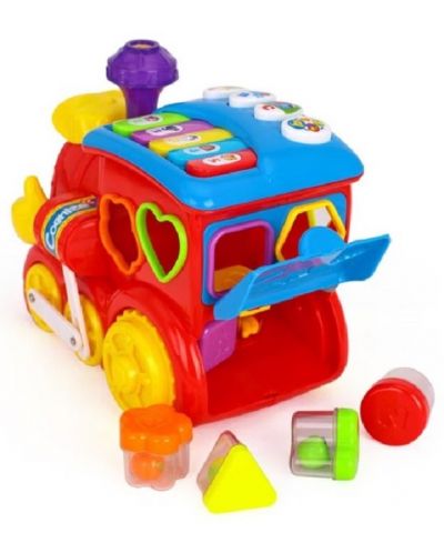 Dječja igračka Hola Toys - Glazbeni vlakić za sortiranje - 4