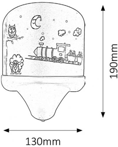 Dječja zidna svjetiljka Rabalux - Shepherd 4569, IP20, E14, 1x7W, višebojna - 5