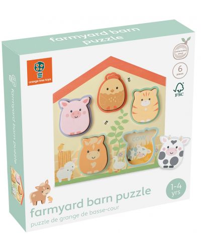 Dječja drvena slagalica Orange Tree Toys - Farma - 5