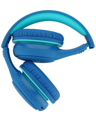 Dječje slušalice PowerLocus - Louise&Mann K1 Kids, bežične, plave - 8