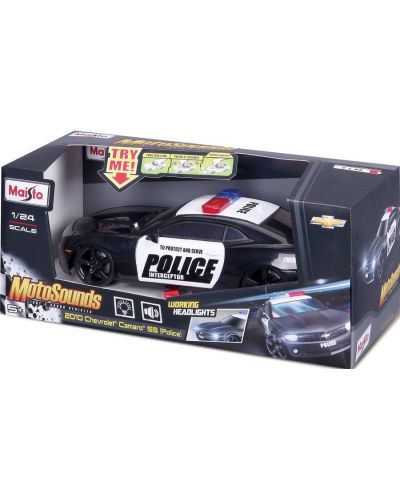 Dječja igračka Maisto Motosounds - Auto Chevrolet Camaro SS (Police) 2010, 1:24 - 2