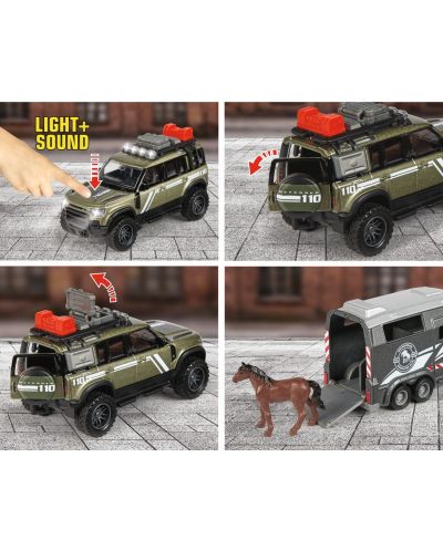 Dječja igračka Majorette - Land Rover transporter konja - 4