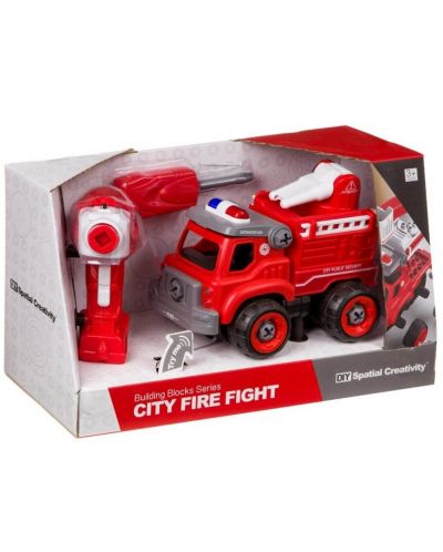 Dječja igračka Raya Toys - Montažno vatrogasno vozilo - 1