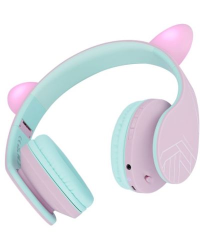 Dječje slušalice PowerLocus - P2,  Ears, bežične, ružičasto/zelene - 2