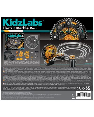 Set za igru 4M Kidz Labs - Električna staza za mramorne kuglice - 3