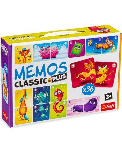 Dječja igra memorije Memos Classic&plus - Slatka čudovišta - 1