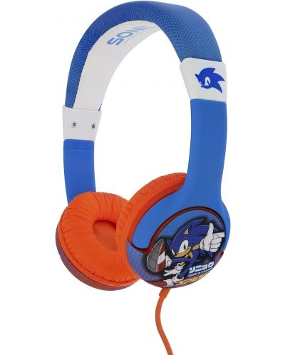 Dječje slušalice OTL Technologies - Sonic, plave/crvene - 1