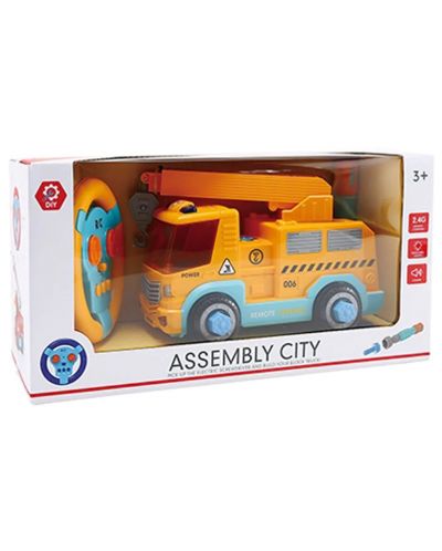 Dječja igračka za montažu Ocie Assembly City - Kamion s dizalicom, R/C - 1