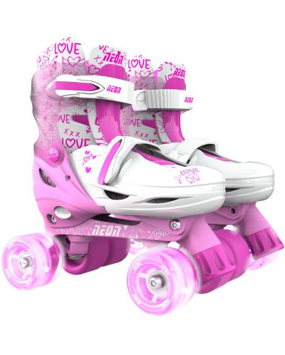 Dječje koturaljke 2 u 1 Yvolution - Neon Combo Skates, veličina 30-33, roze - 2