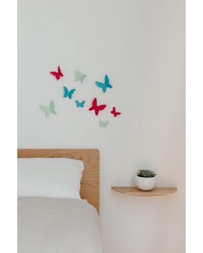 Zidna dekoracija Umbra - Mariposa,9 leptira, raznobojni - 5