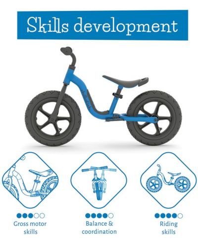 Dječji bicikl za ravnotežu Chillafish - Charlie Sport 12′′, plavi - 6