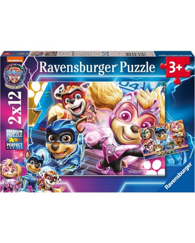 Dječja slagalica Ravensburger od 2 x 12 dijelova - Paw Patrol: Super film - 1