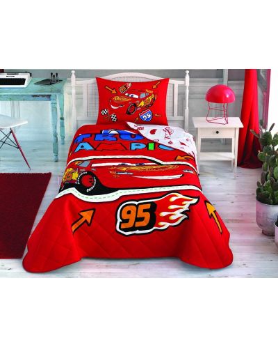 Set za jednostruki krevet s prekrivačem TAC Licensed - Cars Champion - 1