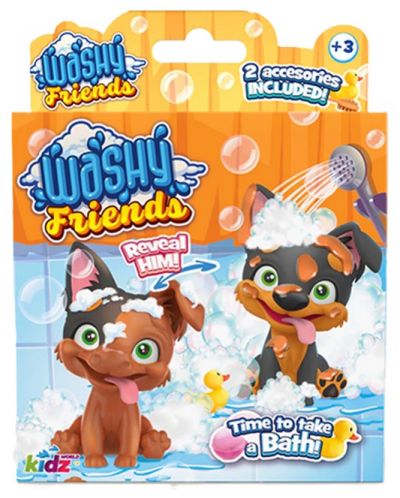 Dječja igračka Kidz World Washy Friends - Blato štene za kupanje, Corgi - 1