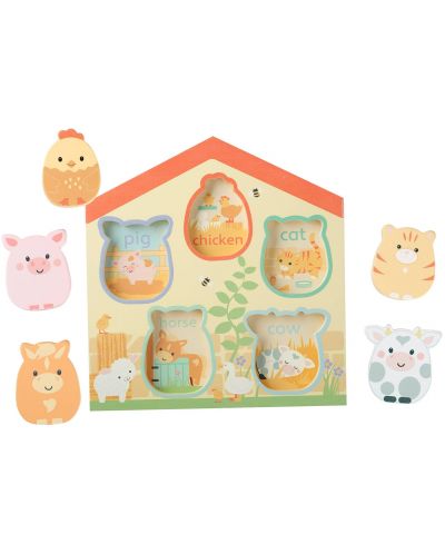 Dječja drvena slagalica Orange Tree Toys - Farma - 2