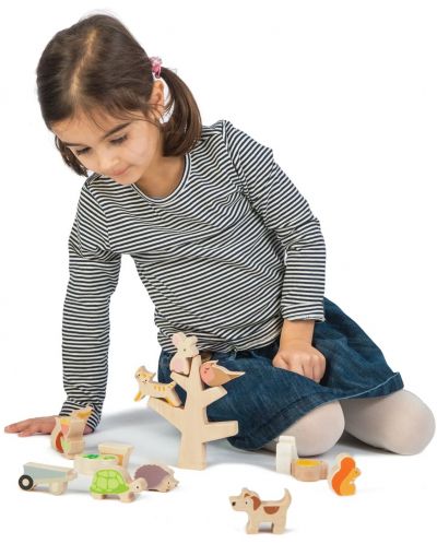 Dječja drvena igra ravnoteže Tender Leaf Toys - Prijatelji u vrtu - 2
