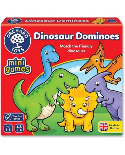 Dječja edukativna igra Orchard Toys - Domino s dinosaurima - 1