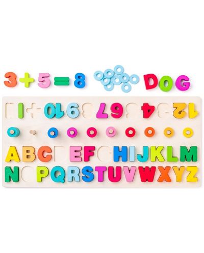 Didaktička ploča sa slovima i brojevima Woody - 2