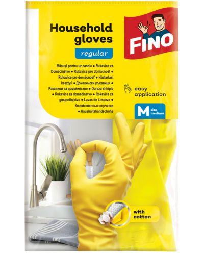 Rukavice za kućanstvo Fino - Household, veličina М, 1 par, asortiman - 1