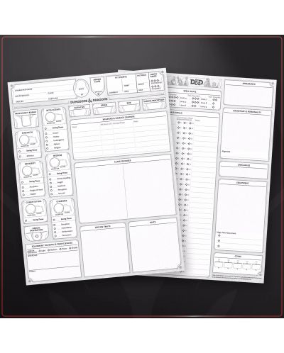 Dodatak za igru uloga Dungeons & Dragons - Character Sheets 2024 - 4