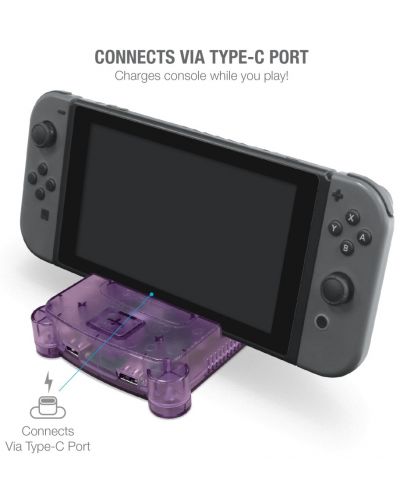 Docking stanica za punjenje Hyperkin - RetroN S64 Console Dock, ljubičasta (Nintendo Switch) - 3