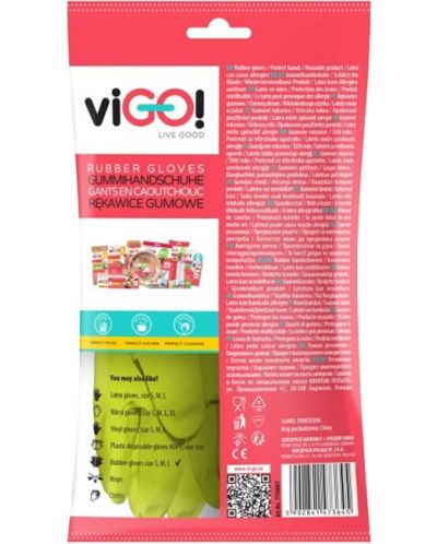 Rukavice za kućanstvo viGО! - Premium, 1 par, veličina M, zelene - 2