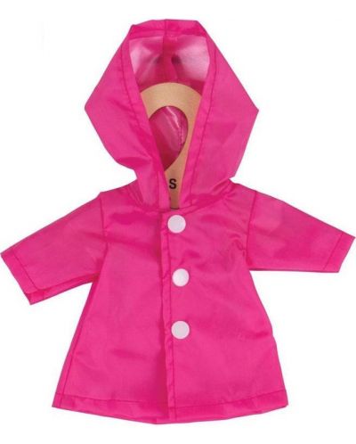 Odjeća za lutke Bigjigs - Ružičasti kišobran, 25 cm - 1