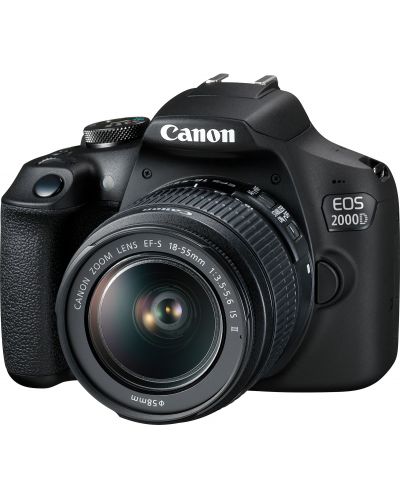 DSLR fotoaparat Canon - EOS 2000D, EF-S 18-55mm, SB130, crni - 1