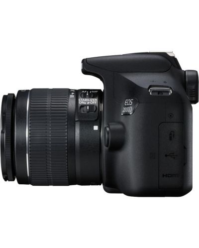 DSLR fotoaparat Canon - EOS 2000D, EF-S18-55mm, EF 75-300mm, crni - 8
