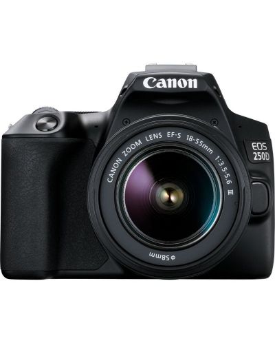 DSLR fotoaparat Canon - EOS 250D, EF-S 18-55mm, crni - 1