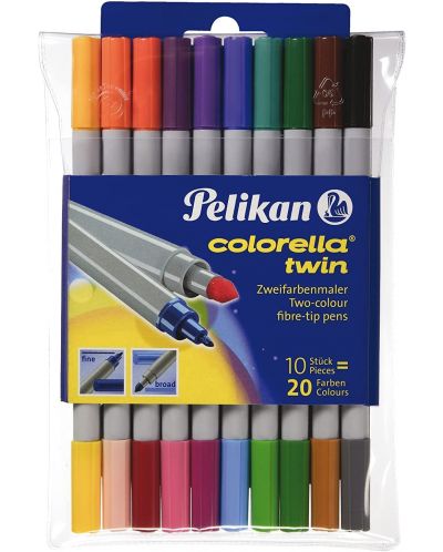 Dvobojni flomasteri Pelikan Colorella Twin - 20 boja - 1