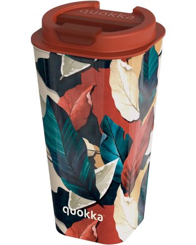 Čaša s dvostrukim stijenkama i poklopcem Quokka Flux - Autumn Fall, 450 ml - 1