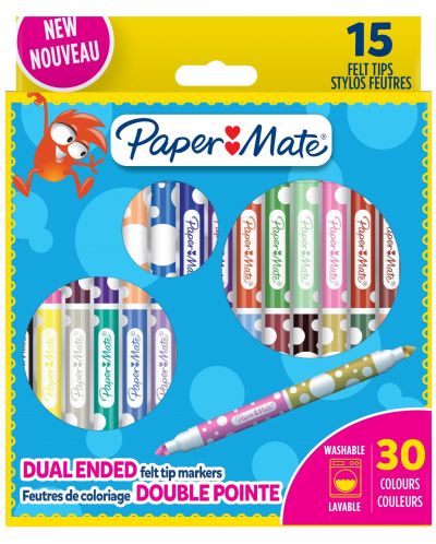 Dvostruki flomasteri Paper Mate Kids Coloring - 15 komada - 1