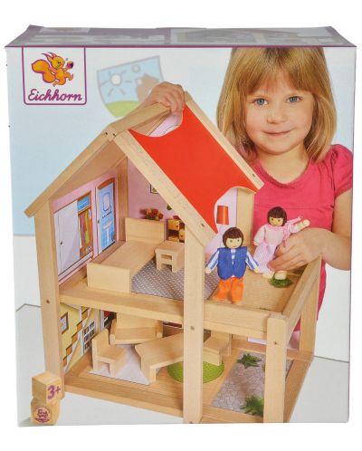Drvena kuća za lutke Eichhorn – S lutkama - 2