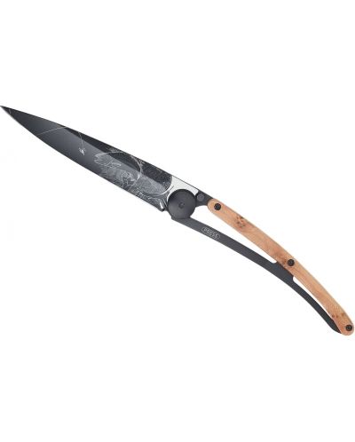 Džepni nož Deejo Juniper Wood - Trout, 37 g, crni - 2