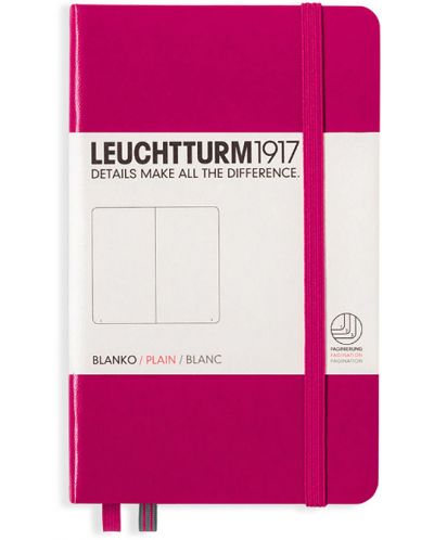 Džepna bilježnica Leuchtturm1917 - A6, bijele stranice, Berry - 1
