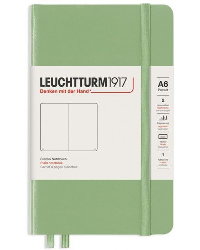 Džepna bilježnica Leuchtturm1917 - A6, bijele stranice, Sagе - 1