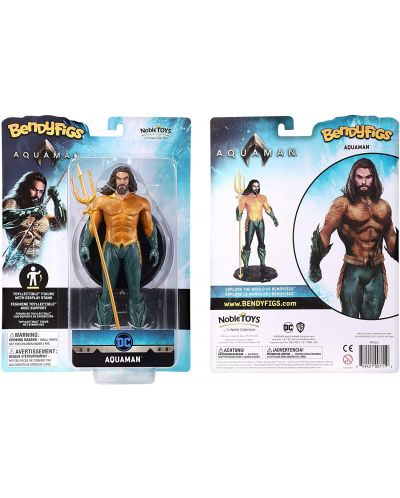 Akcijska figura The Noble Collection DC Comics: Aquaman - Aquaman (Bendyfigs), 19 cm - 6