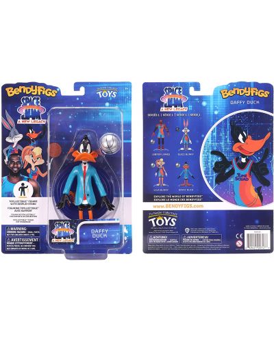 Akcijska figura The Noble Collection Animation: Space Jam 2 - Daffy Duck (Bendyfigs), 19 cm - 4